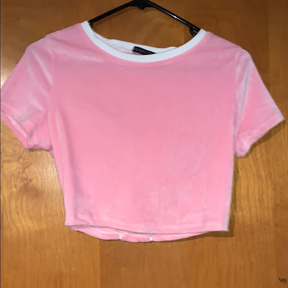 Suede crop top